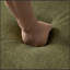 Banc ovale rembourré avec rangement rabattable et pieds robustes-1365251436