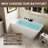 CASAINC 59"x 28" White Freestanding Solid Surface Soaking Bathtub