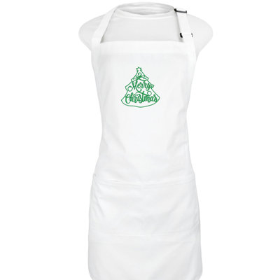 Christmas Solid Color Bib Apron