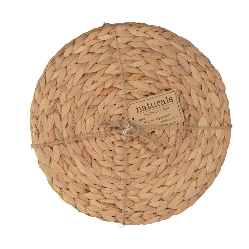 Creative Tops Naturals Jute Woven Round Placemat Set