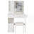29.2" Small Space Left Drawer Desktop Vanity Table and Cushioned Stool-488029