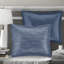 Ensemble de literie en seersucker 7 pièces Modern Navy, en microfibre hypoallergénique
