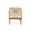 Fauteuil club en bois d'acacia tressé Annisa