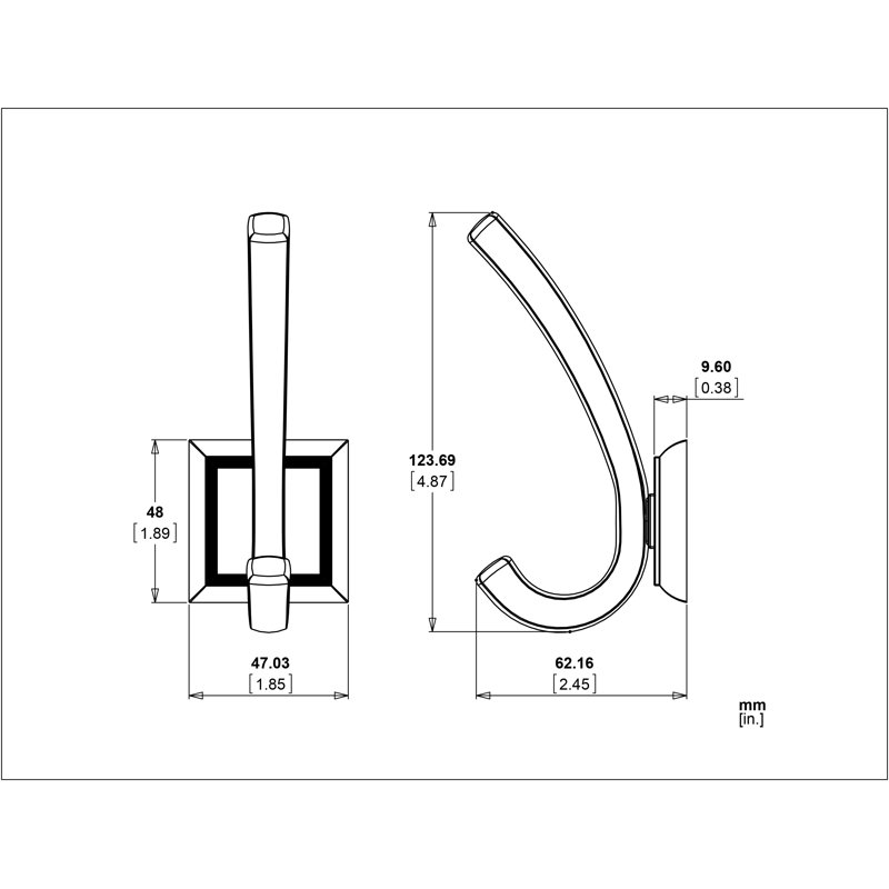 Transitional Metal Wall Hook, Nickel