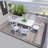Patio Dining Chair With Armset Set Of 2, Pure White With Imitation Wood Grain Wexture,HIPS Material-2049918848