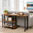 Patented 360° Free Rotating Sofa Side Table with Storage Shelves and Casters