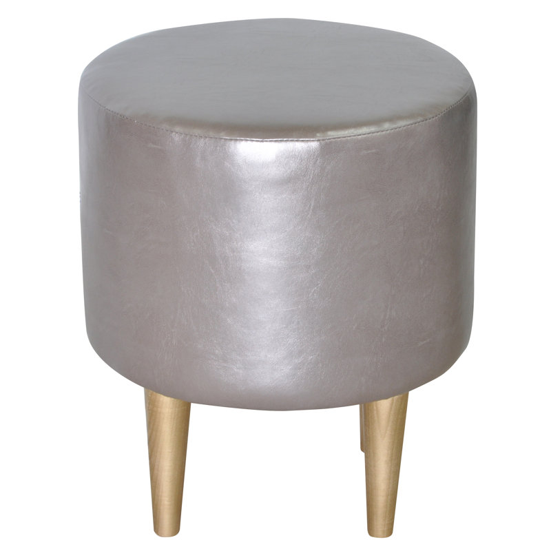 Manufactured Wood Accent Stool, Matt brushed nickel