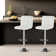 Ensemble de tabourets de bar pivotants en cuir Vegan
