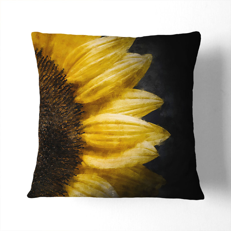 Sunflower Rising Cushion with Filling, 40cm H x 40cm W x 15cm D