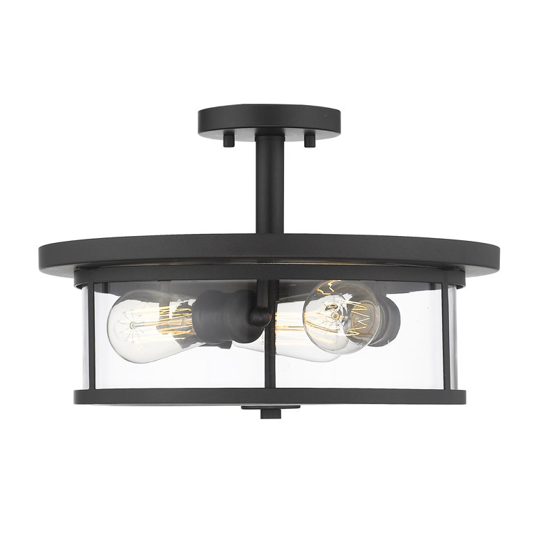 Plafonnier encastré cylindrique simple 15,75 po Attah, Bronze