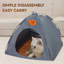 Tente pour animaux avec matelas en rotin-671442068