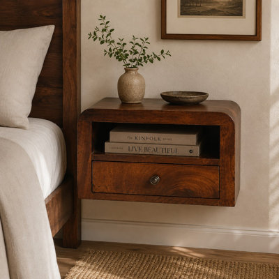 Chunky Chestnut Floating Bedside