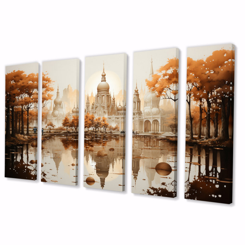 «Hinduisim Art Temple Reflections III», 5 pièces