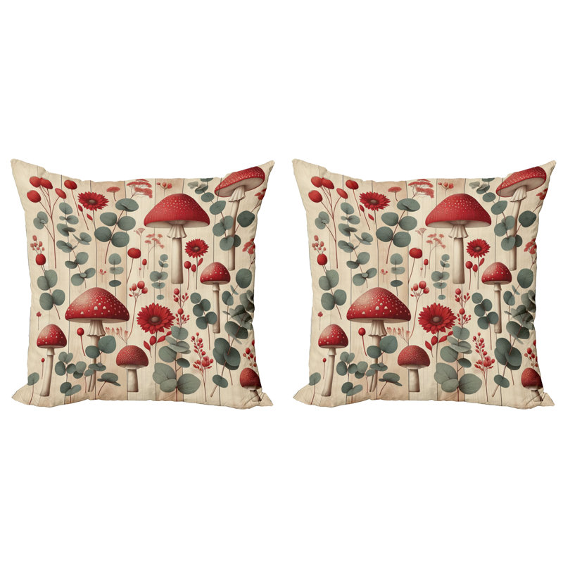 429815_Ambesonne Housse de coussin rustique 2Pack, H 18 po x l 18 po