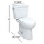 TOTO® Drake® Two-Piece Elongated 1.6 GPF TORNADO FLUSH® Toilet with CEFIONTECT® and SoftClose® Seat, WASHLET®+ Ready, Cotton White