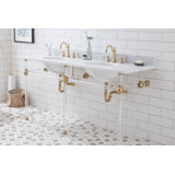 Empire Stone Oval Console Bathroom Sink with Overflow