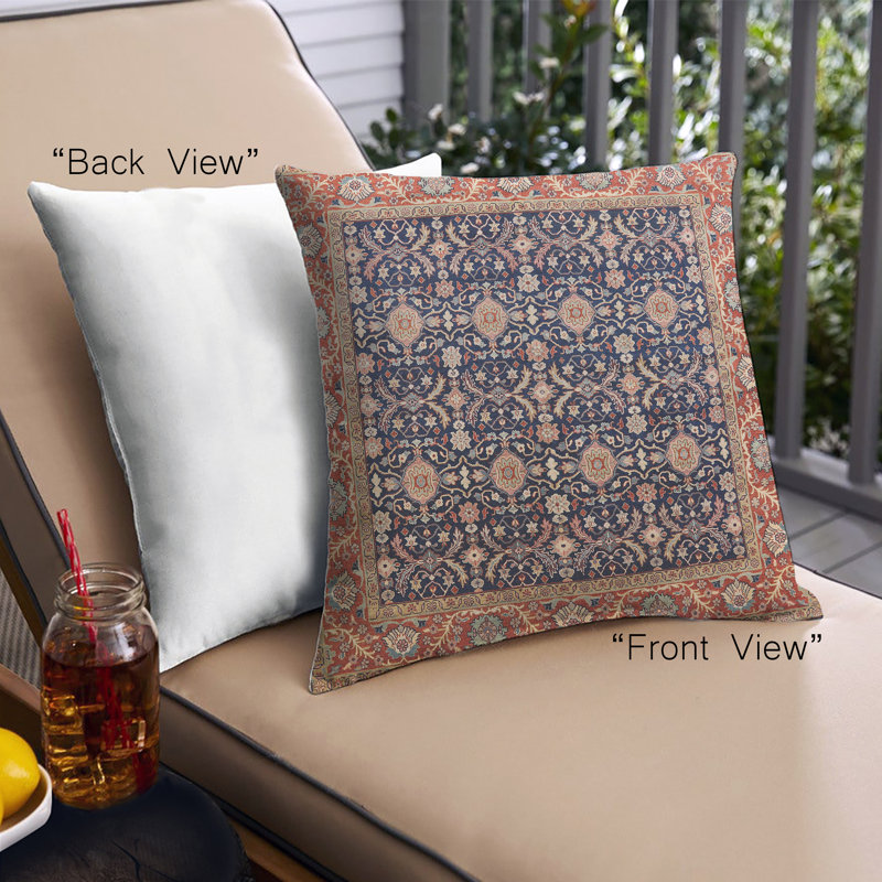 Damask Outdoor Throw Pillow