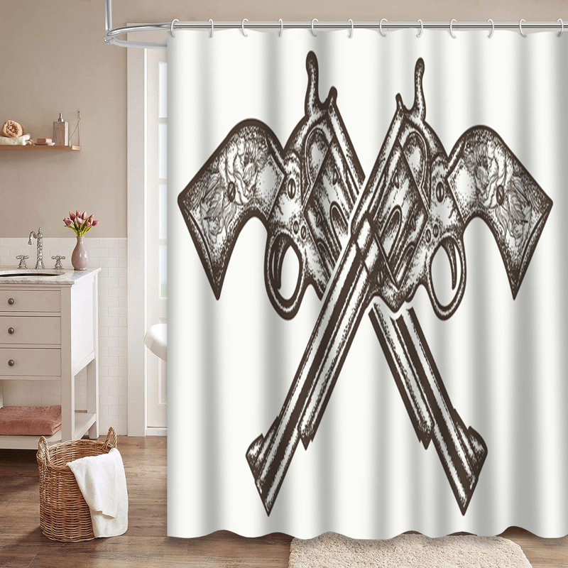 Rideau de douche avec 12 crochets, L 72 po x l 78 po