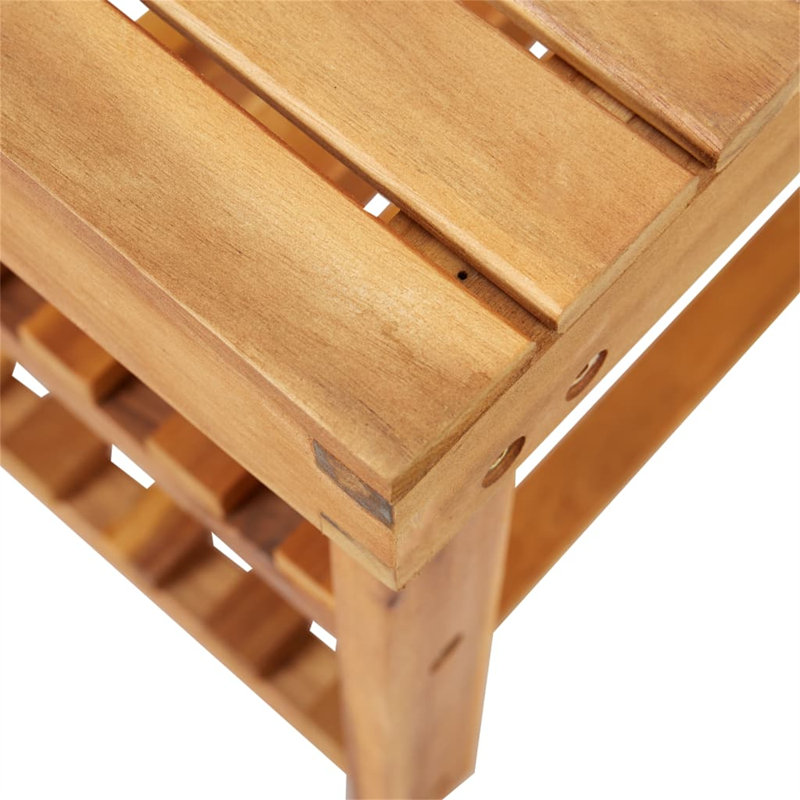 Shoe Rack 90x32x46 cm Solid Acacia Wood