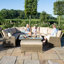 Balch Royal U Shaped Rattan Sofa Set - with Rising Table