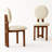 Upholstered Fully Assembled Dining Chairs With Solid Wood Leg (set Of 2)-119312319-123802404