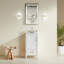 Meuble-lavabo 18 po entièrement assemblé en bois massif avec poignées doubles-1590823567