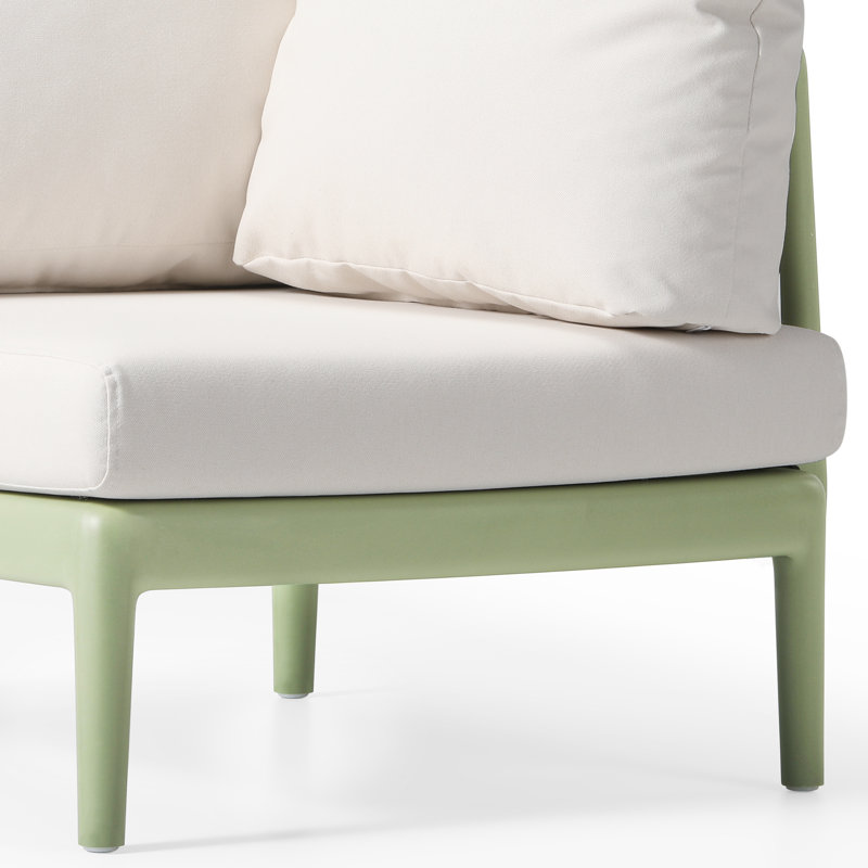 Chaise de coin de patio à assise profonde avec coussins