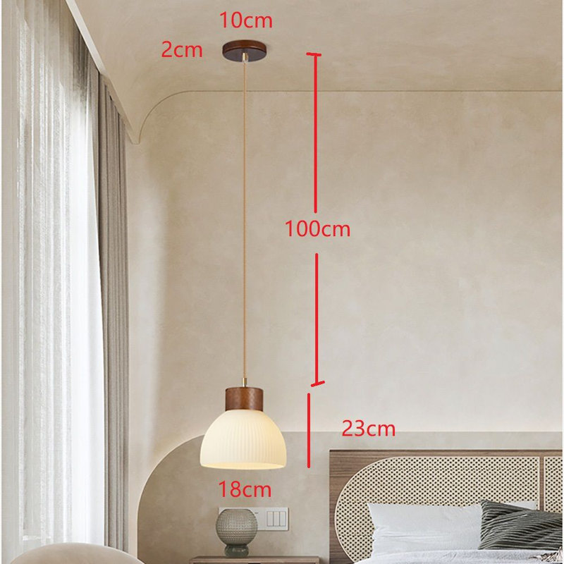 Rebote - Light Walnut Dome Pendant, Walnut