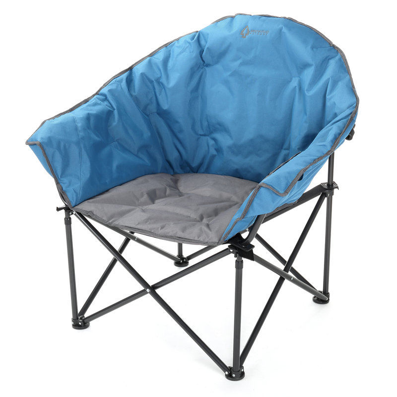 Folding Camping Chair, Blue/Gray