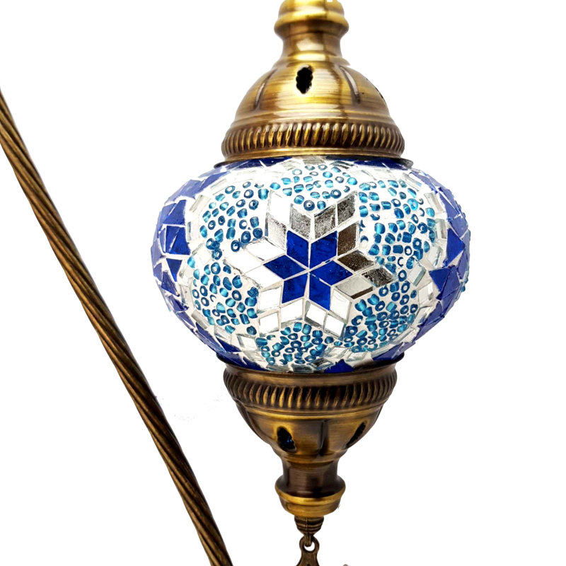 Bonanno Metal Arched Lamp, Blue