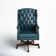 Swain 46.5'' H Traditional  Faux Leather Executive Chair with Solid Wood Base and Tufted Back