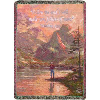 Manual Woodworkers & Weavers Almost Heaven Nature Inspired Cotton Tapestry Throw 50 x 60 Inch Home Decor