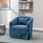 360-Degree Swivel Upholstered Armchair with Accent Pillow-367928024