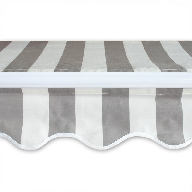 Tissu de remplacement pour auvent rétractable ALEKO, Mouette grise et blanche, l 12 pi x P 10 pi
