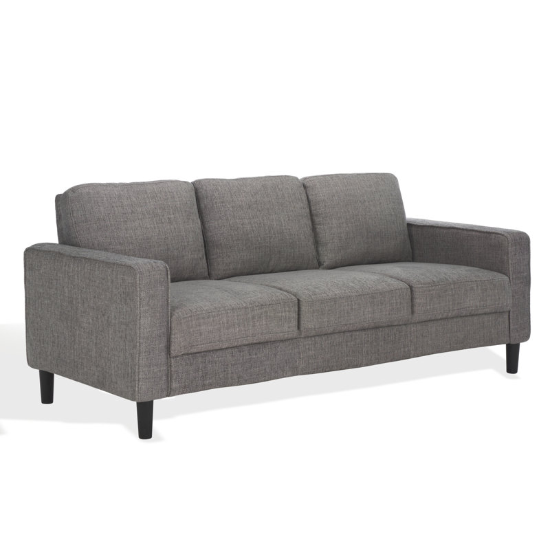 Canapé à accoudoirs carrés de 77 po, Gris