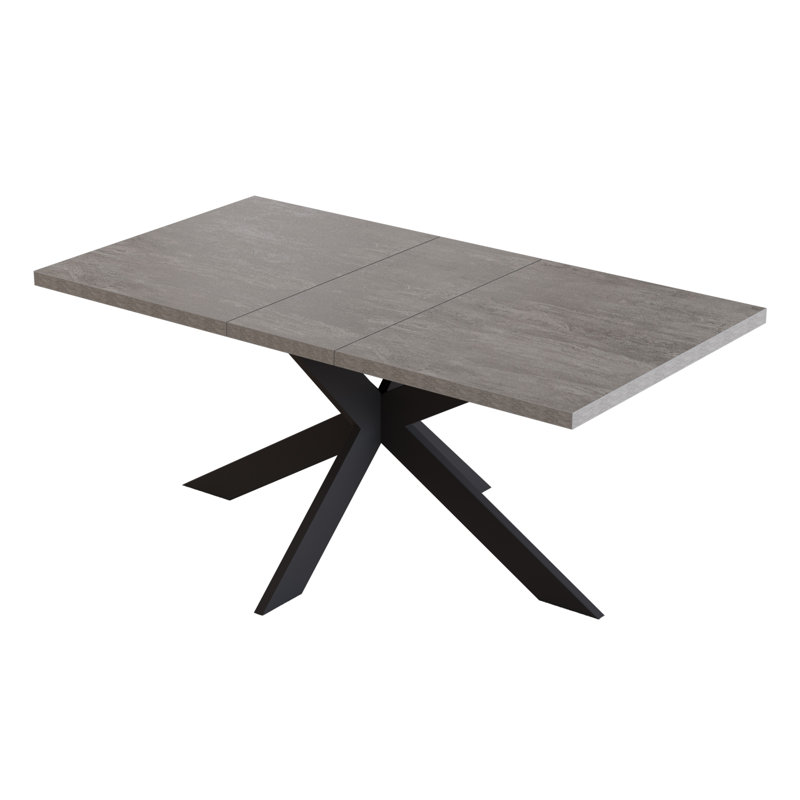 Table de salle à manger Triton, H 30 po x L 63 po x l 35,4 po, Gris