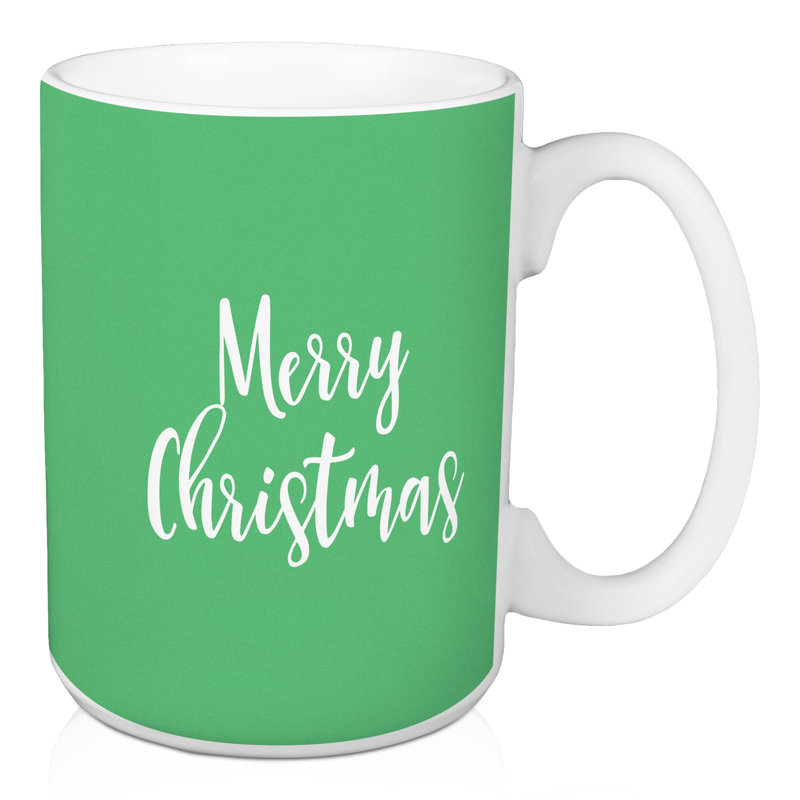 Grande tasse à café merry christmas Guin, Vert clair