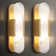 Zaheda Dimmable LED solid brass Wall Mounted Sconce with Alabaster Shade