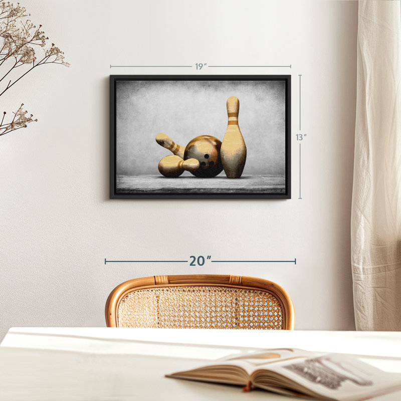 Impression sur toile texturée Bowling, H 13 po x l 19 po