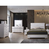 White High Gloss Queen Bed