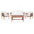 Alderico Acacia 4 - Person Patio Conversation Set with Cushions-947904087