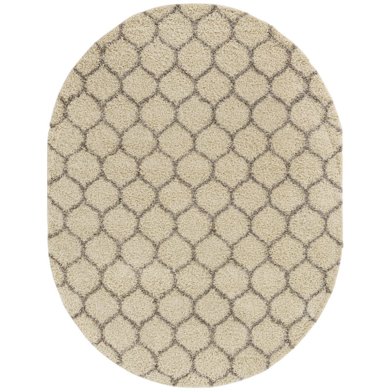 Geometric Indoor Rug, Oval 7'10" x 10'