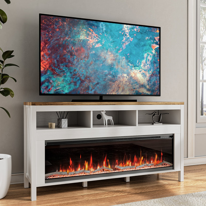 Trevaughn TV Stand for TVs up to 65" with Electric Fireplace Included
