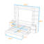 Lit escamotable Roubaix avec bureau intégré et tablettes de rangement, tiroirs et éclairage-1495880214