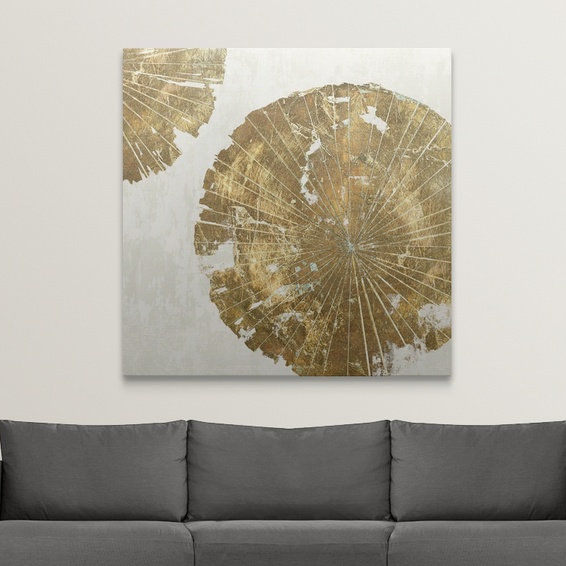«Gold Plate I», reproduction d'art de Pinehurst, H 20 po x l 20 po x P 1,5 po, Toile