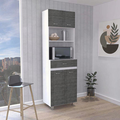 Armoire à micro-ondes avec tiroir et portes doubles Caribe