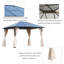 3.7m x 3m Metal Patio Gazebo