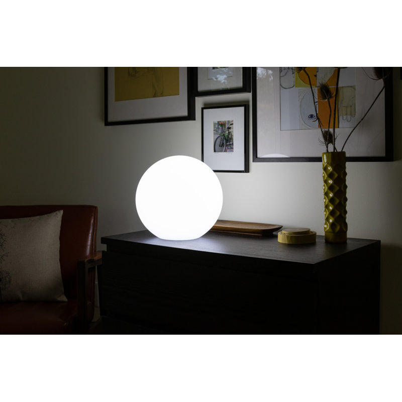 12'' White Sphere LED Color Changing Lamp with Remote