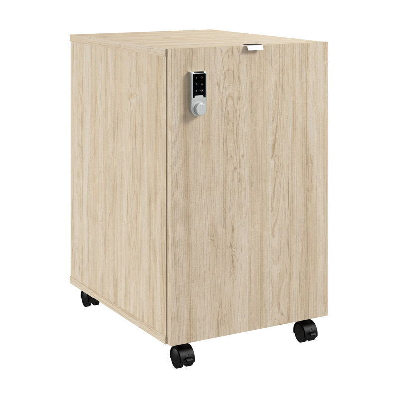 Classeur mobile avec tiroirs et serrure à clavier Bush Business Furniture Assure, Orme naturel