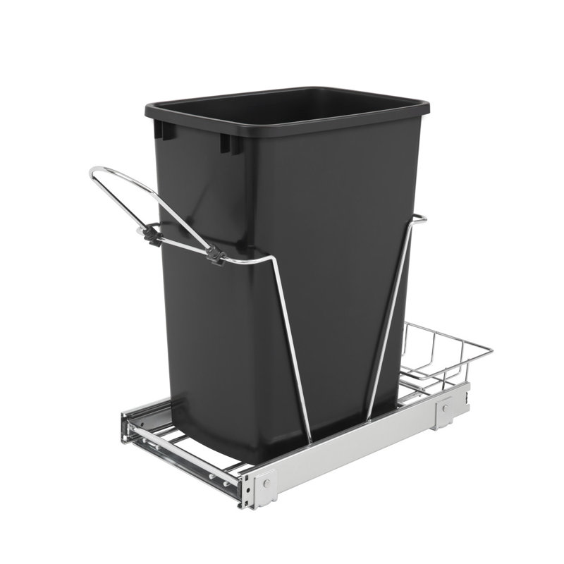 75 Gallon Pull out Trash Can, Black